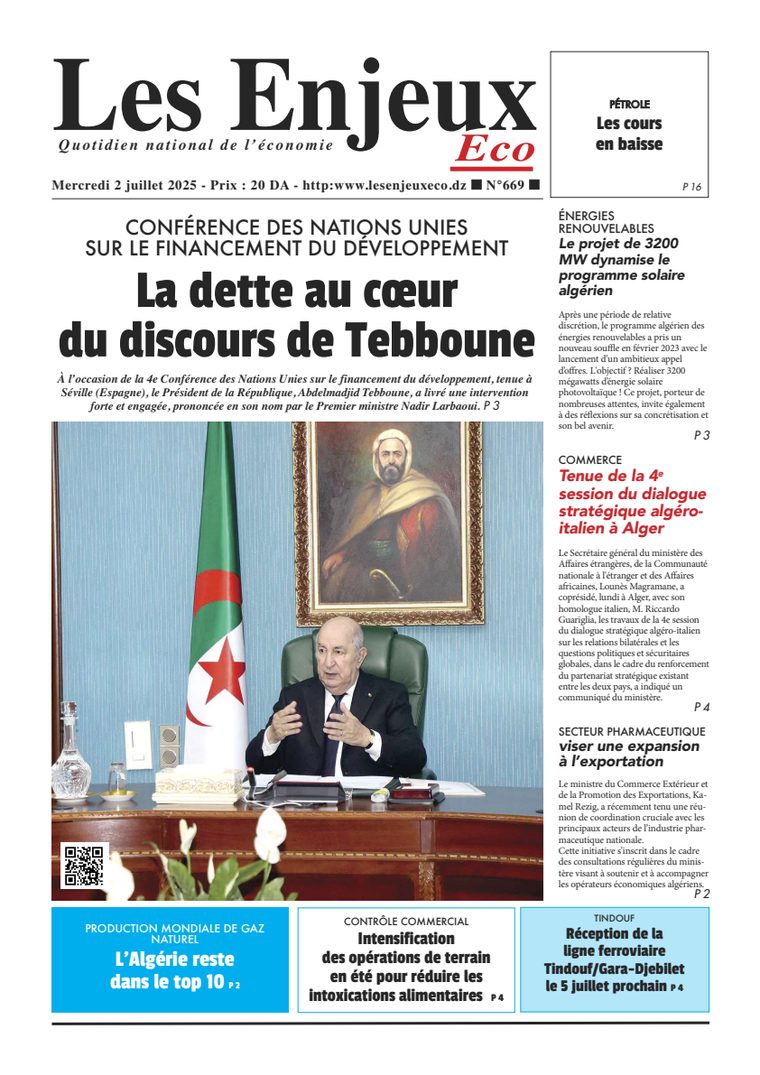 Une du journal Les Enjeux Eco numéro 669