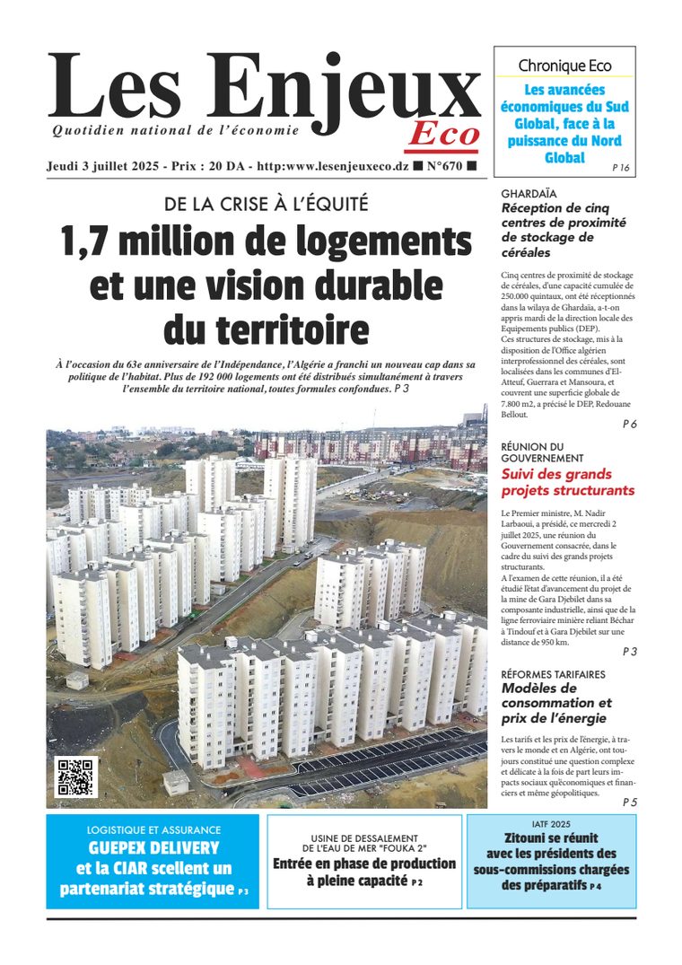 Une du journal Les Enjeux Eco numéro 670