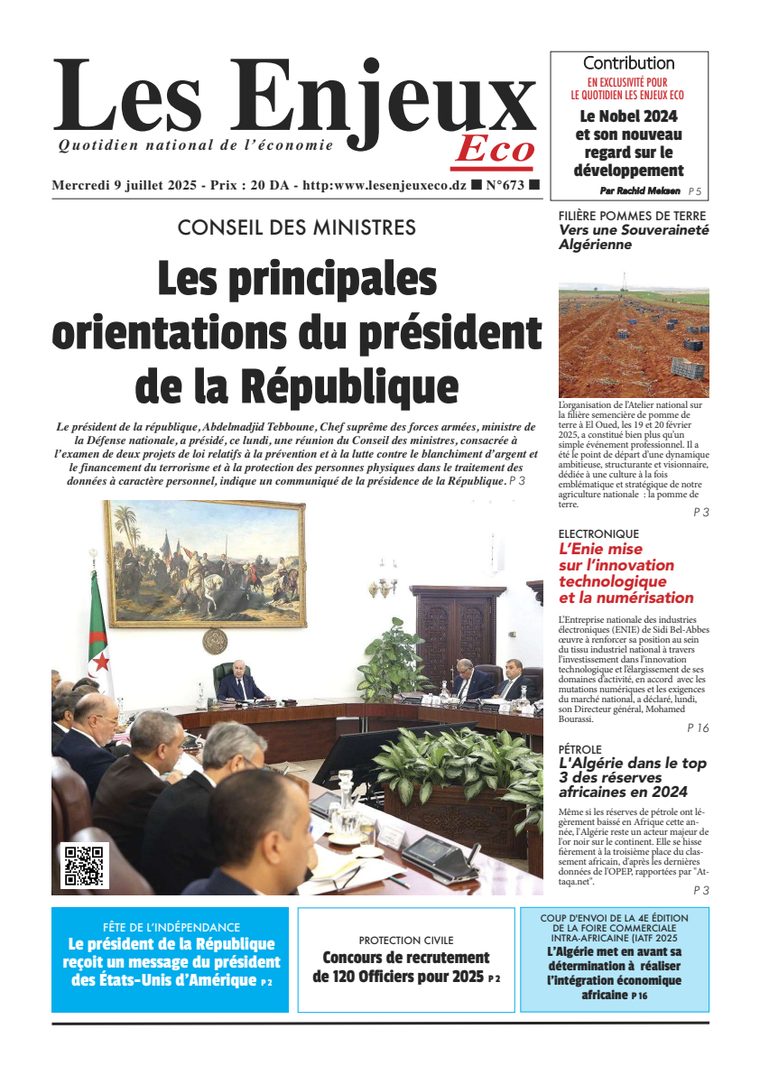 Une du journal Les Enjeux Eco numéro 673