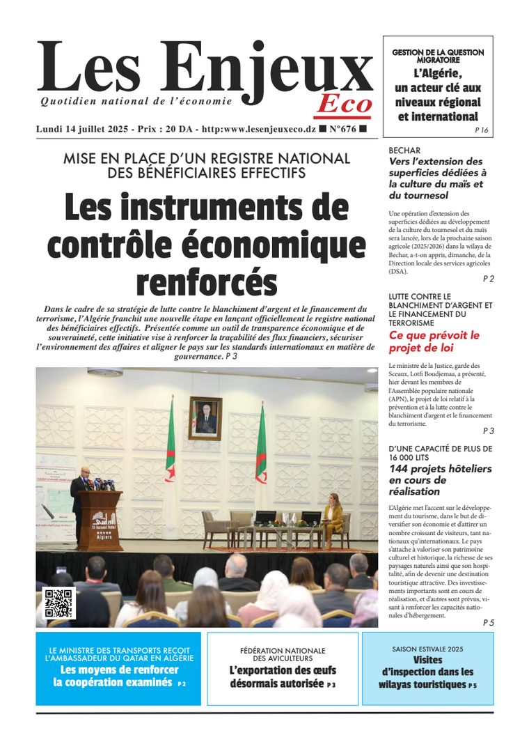 Une du journal Les Enjeux Eco numéro 676