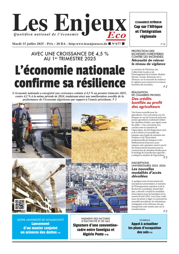 Une du journal Les Enjeux Eco numéro 677