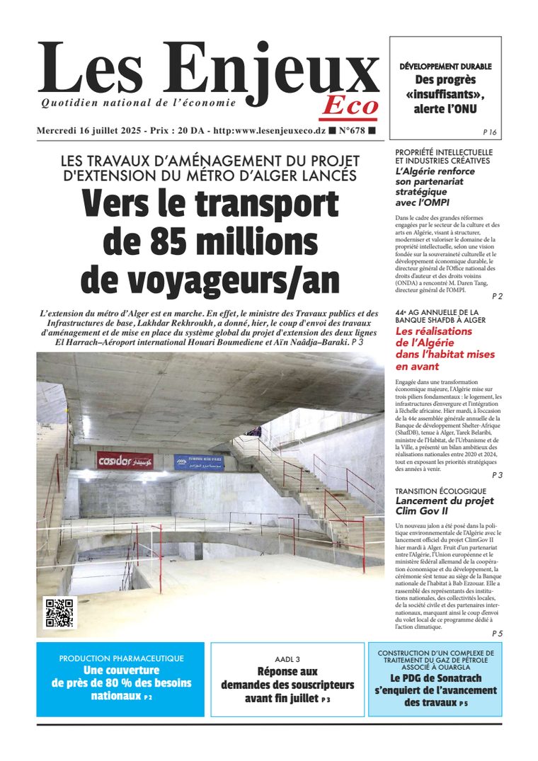 Une du journal Les Enjeux Eco numéro 678