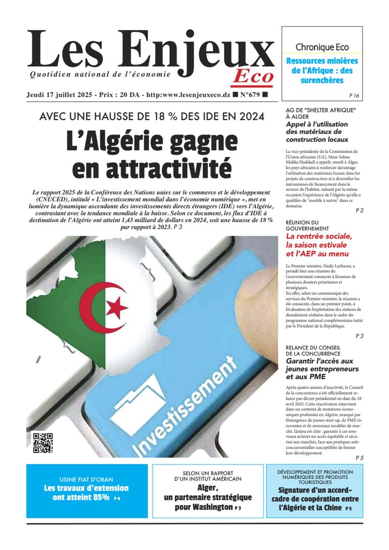 Une du journal Les Enjeux Eco numéro 679