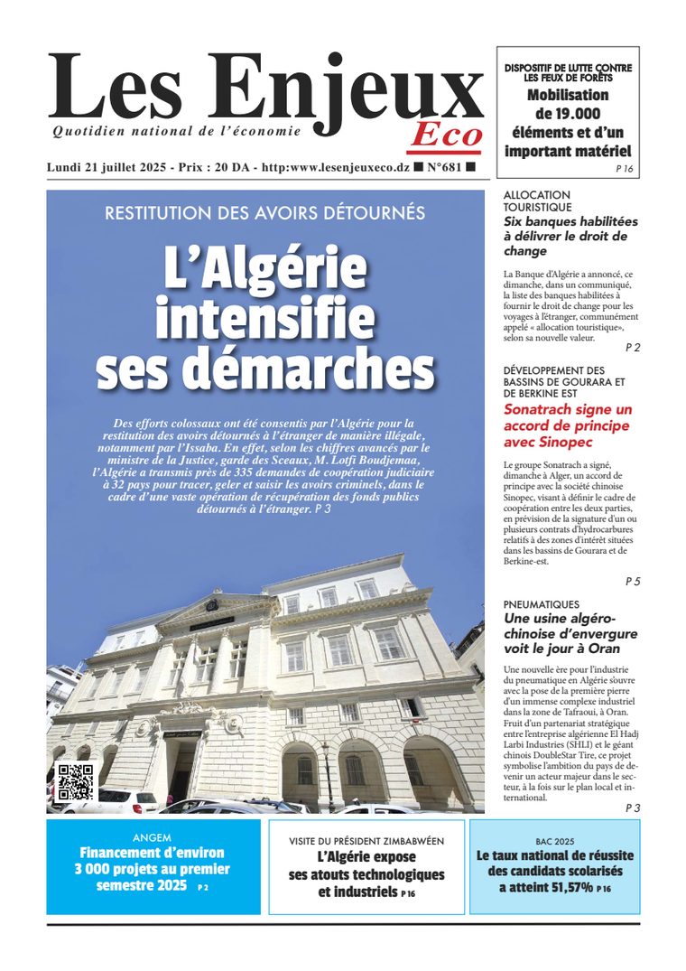 Une du journal Les Enjeux Eco numéro 681