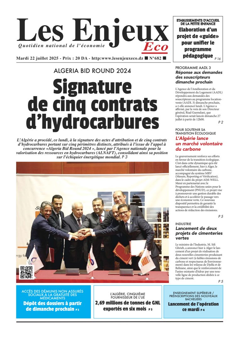 Une du journal Les Enjeux Eco numéro 682