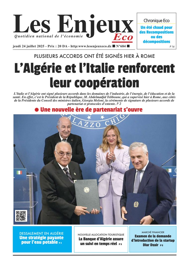 Une du journal Les Enjeux Eco numéro 684