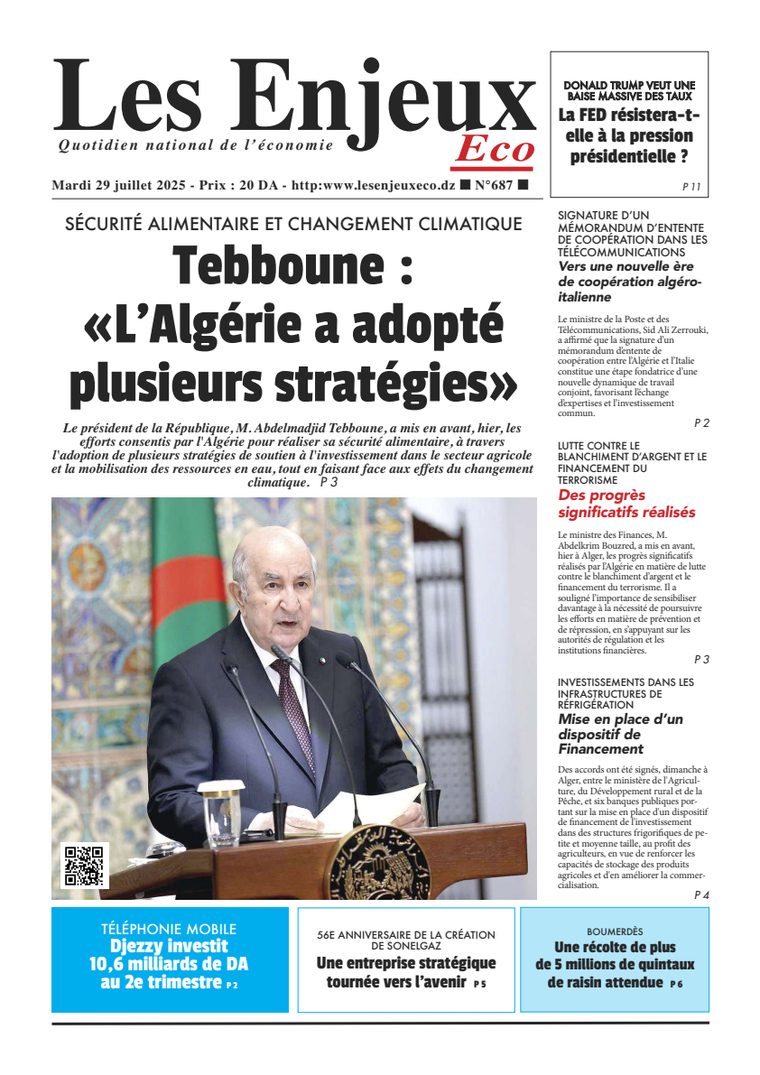 Une du journal Les Enjeux Eco numéro 687