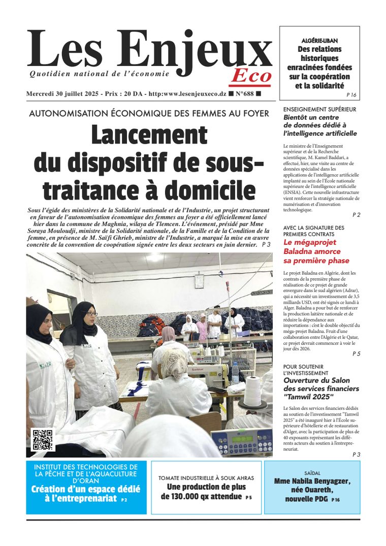 Une du journal Les Enjeux Eco numéro 688
