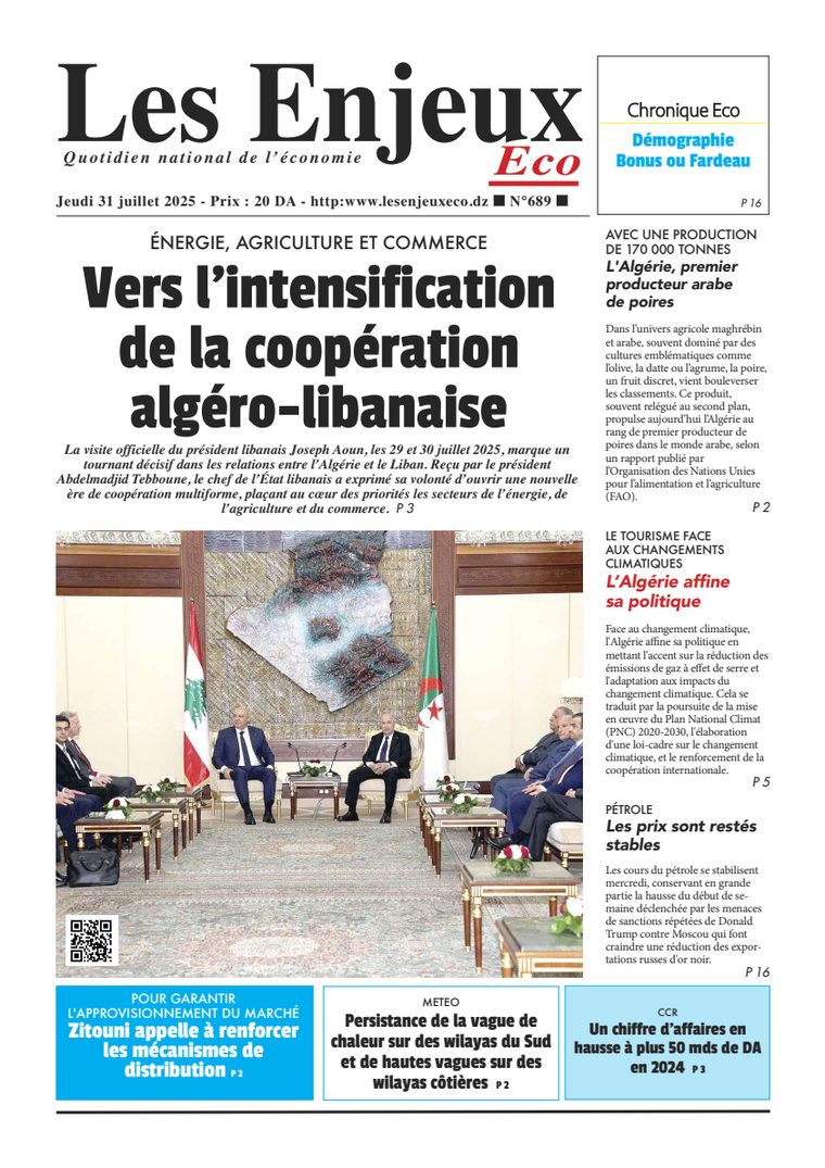 Une du journal Les Enjeux Eco numéro 689