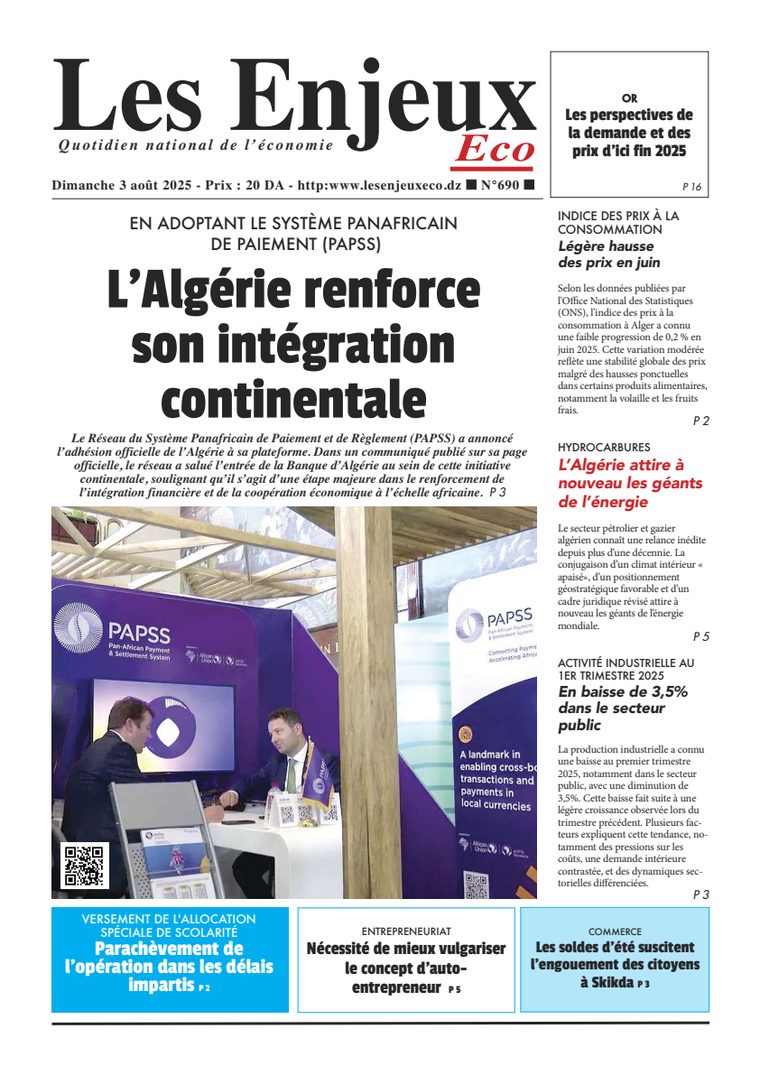 Une du journal Les Enjeux Eco numéro 690