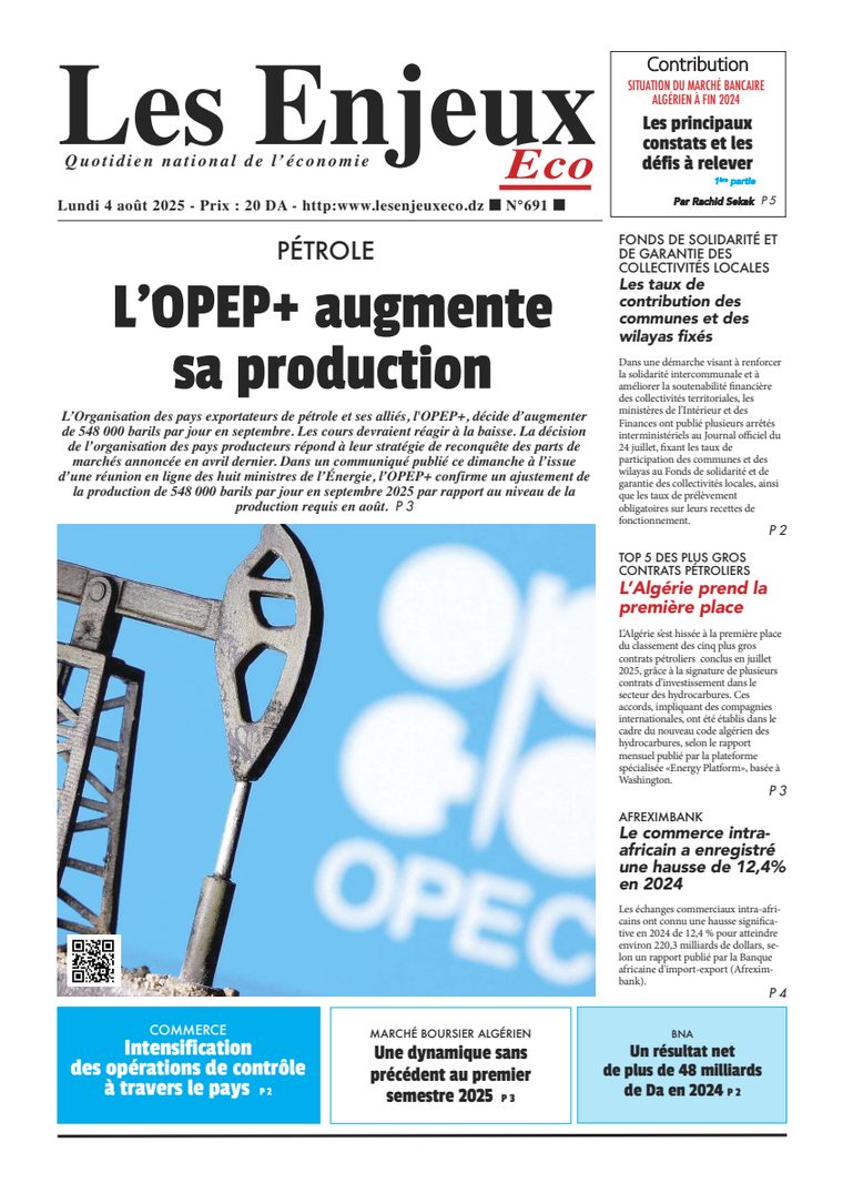Une du journal Les Enjeux Eco numéro 691
