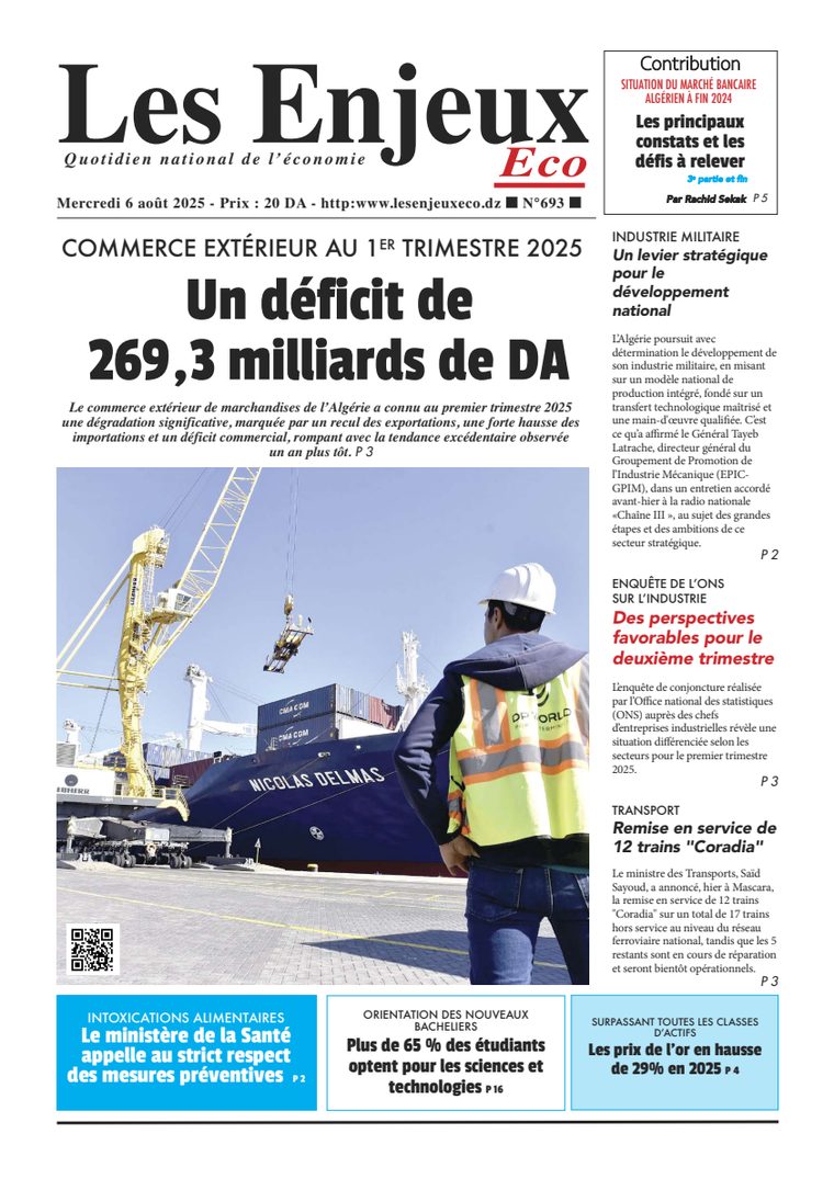 Une du journal Les Enjeux Eco numéro 693
