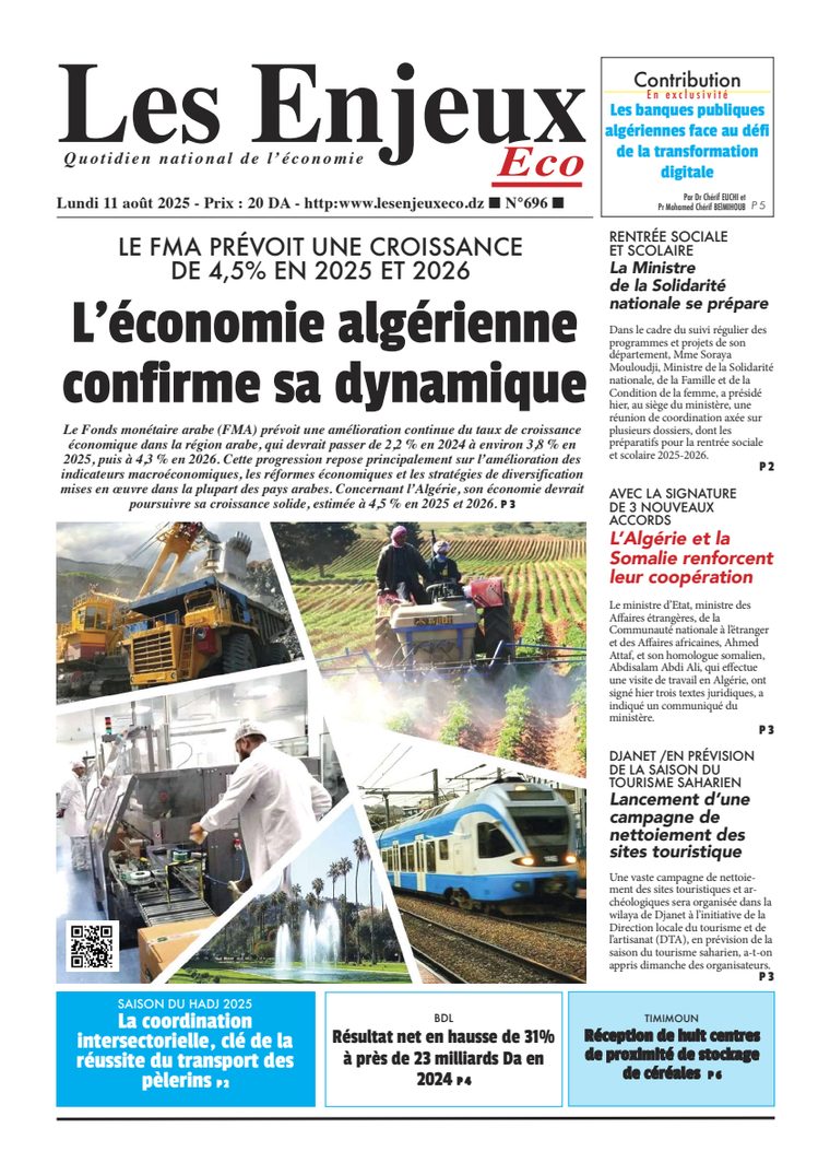 Une du journal Les Enjeux Eco numéro 696