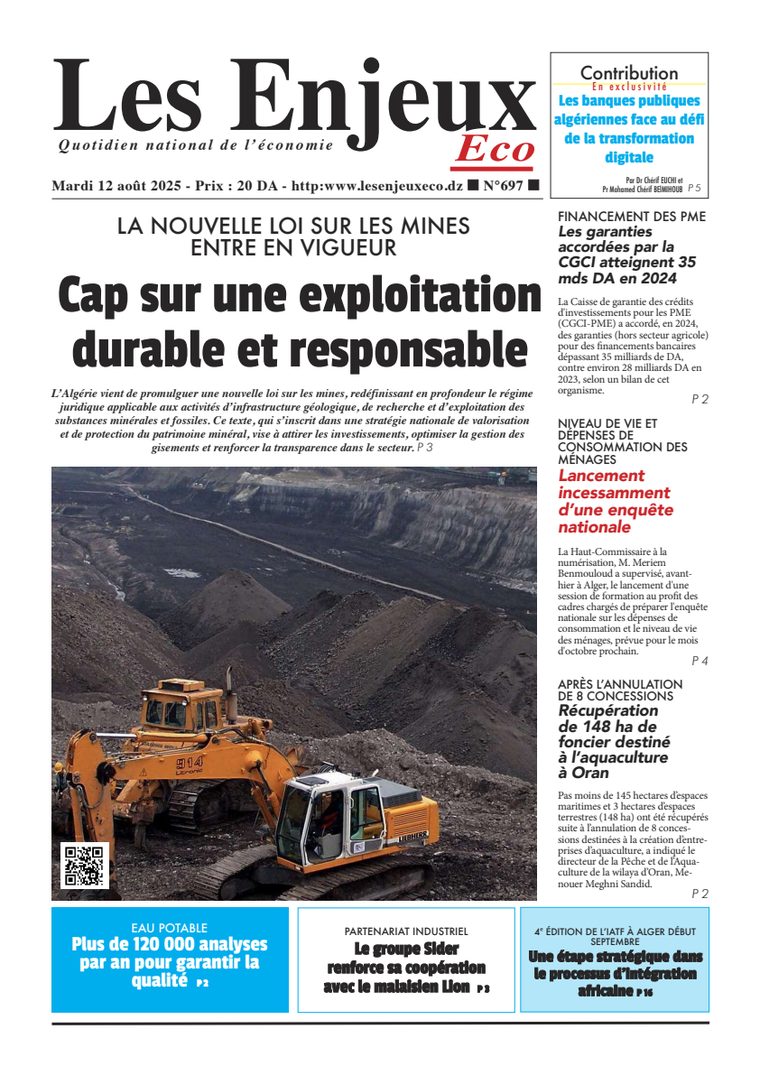 Une du journal Les Enjeux Eco numéro 697