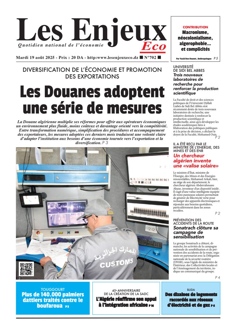 Une du journal Les Enjeux Eco numéro 702