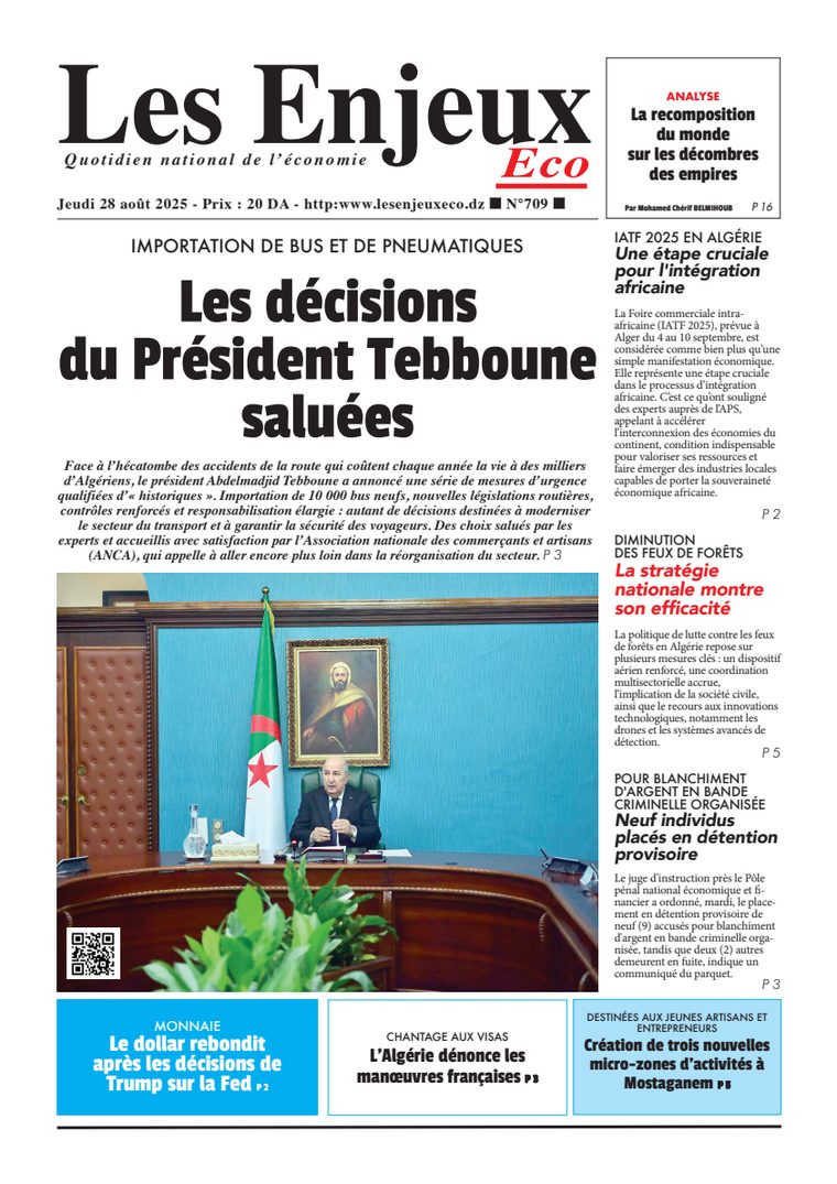 Une du journal Les Enjeux Eco numéro 709