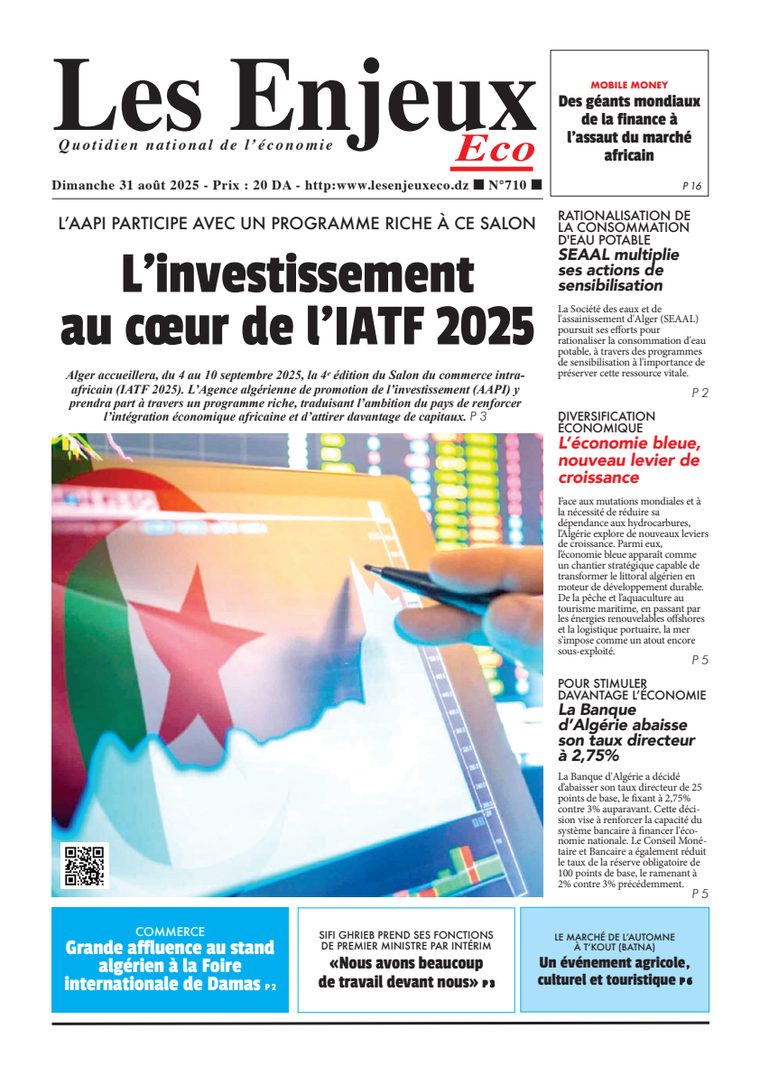 Une du journal Les Enjeux Eco numéro 710