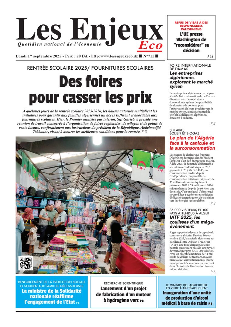 Une du journal Les Enjeux Eco numéro 711