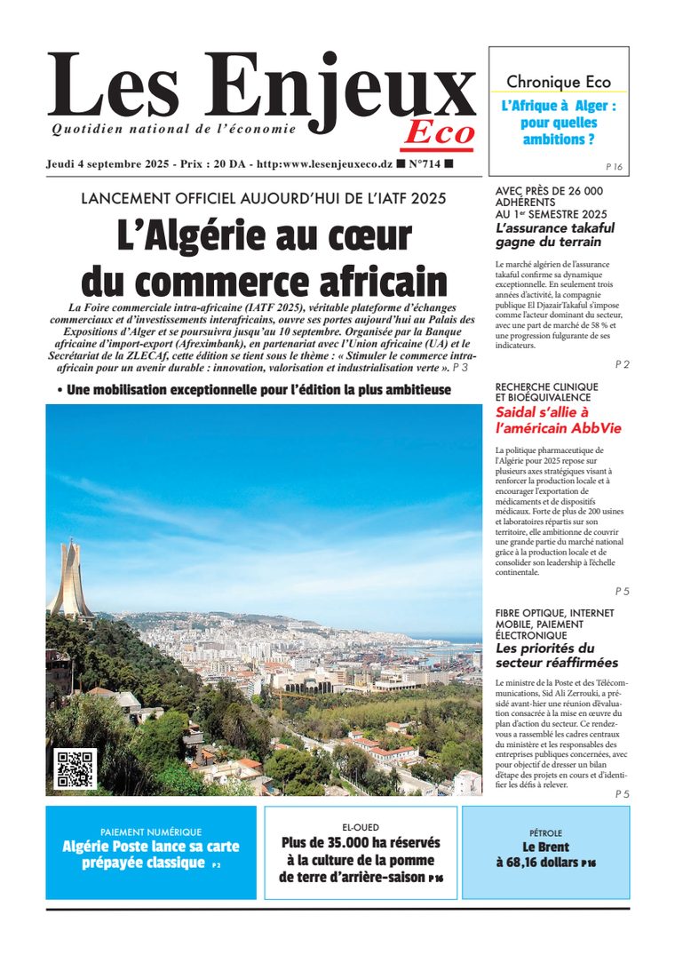 Une du journal Les Enjeux Eco numéro 714