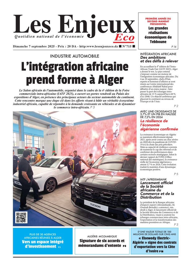 Une du journal Les Enjeux Eco numéro 715