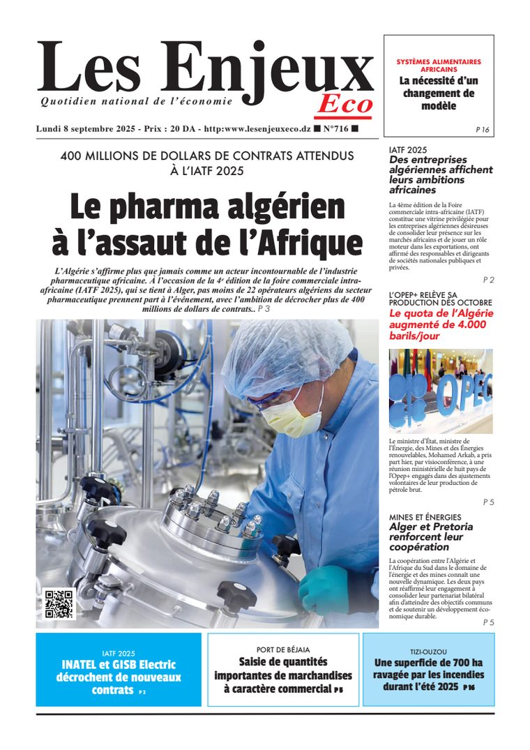Une du journal Les Enjeux Eco numéro 716