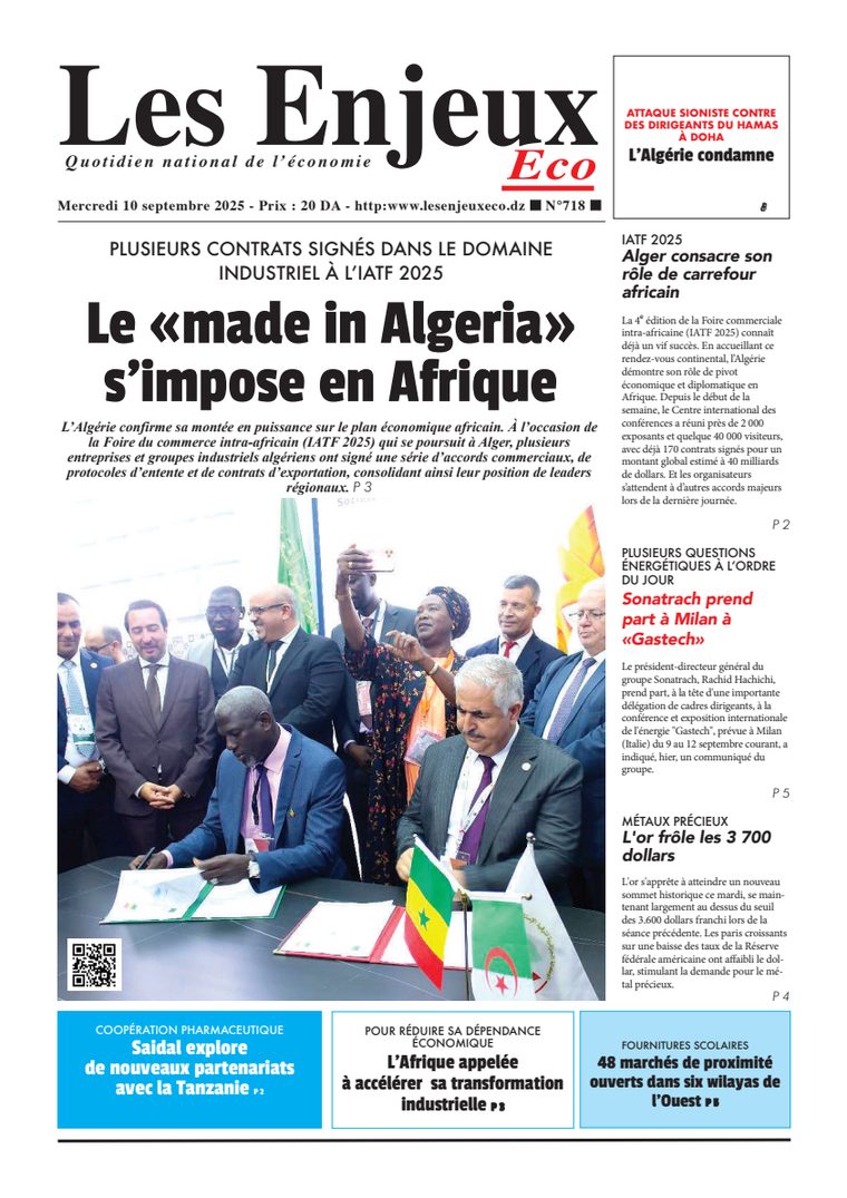 Une du journal Les Enjeux Eco numéro 718