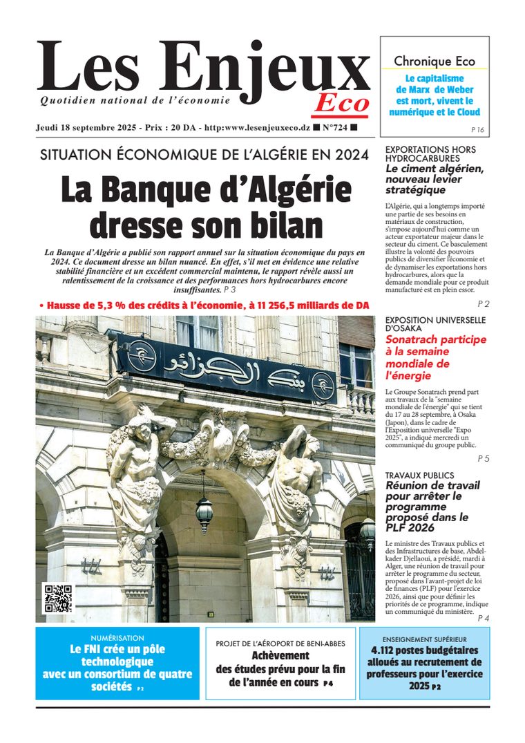 Une du journal Les Enjeux Eco numéro 724