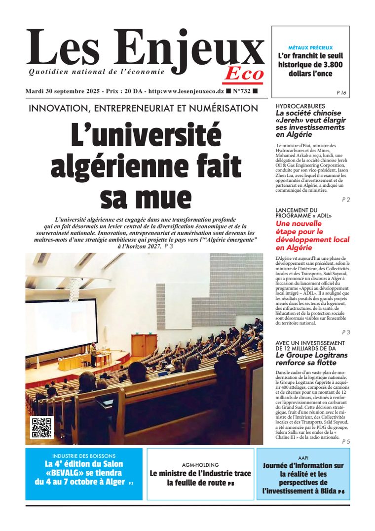 Une du journal Les Enjeux Eco numéro 732