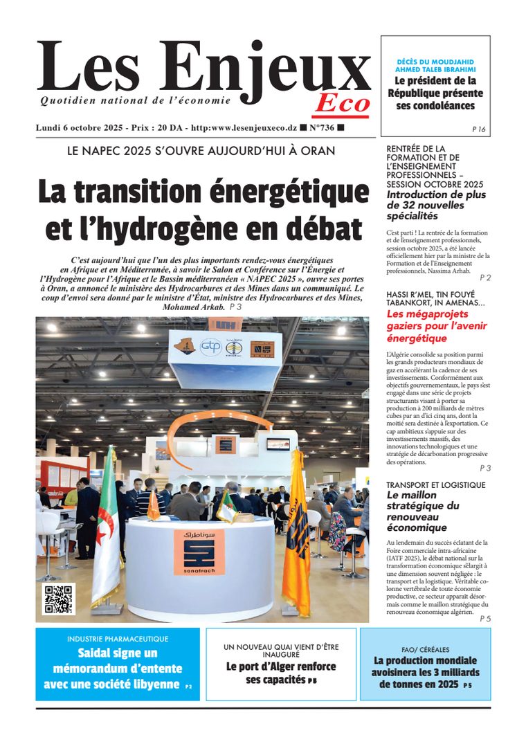 Une du journal Les Enjeux Eco numéro 736