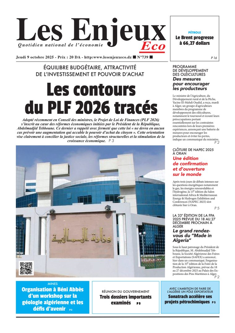 Une du journal Les Enjeux Eco numéro 739