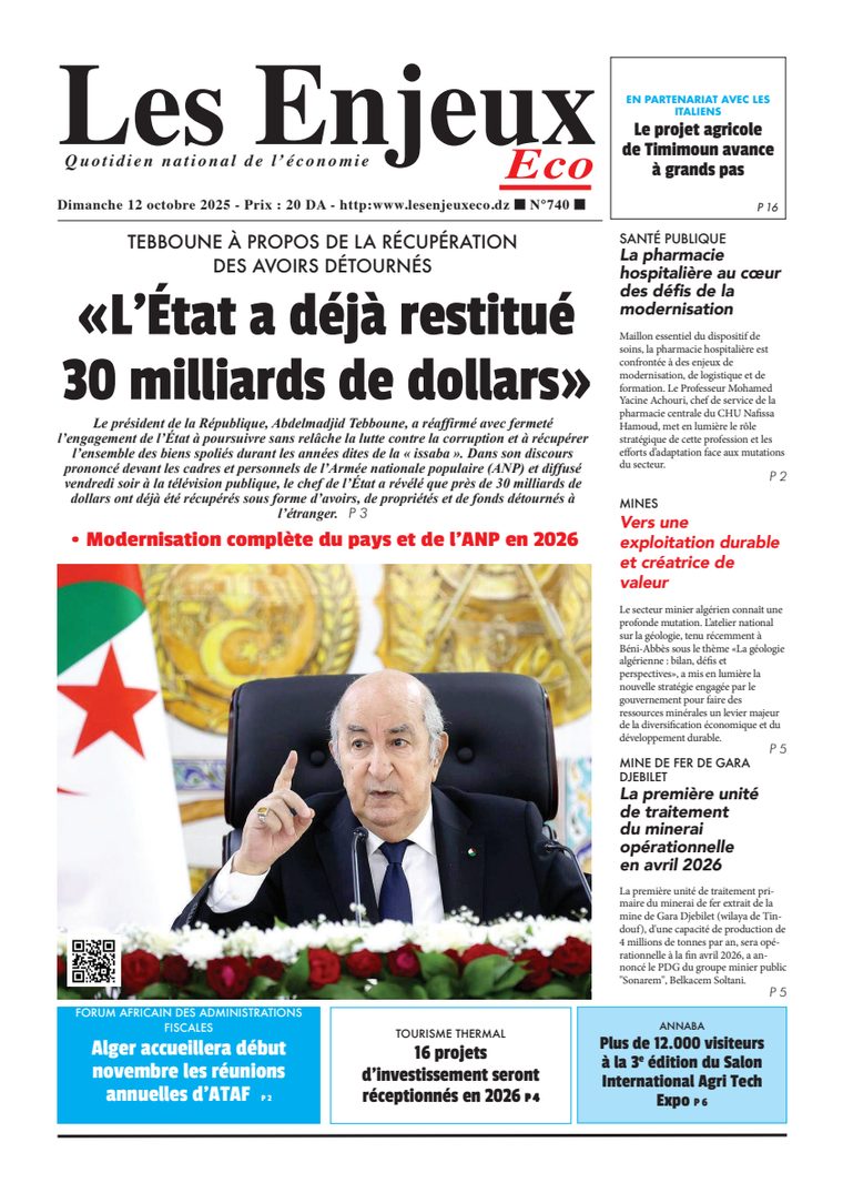 Une du journal Les Enjeux Eco numéro 740