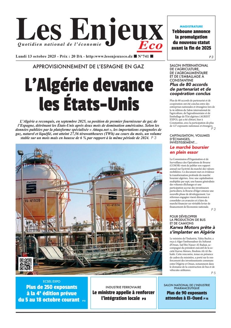 Une du journal Les Enjeux Eco numéro 741
