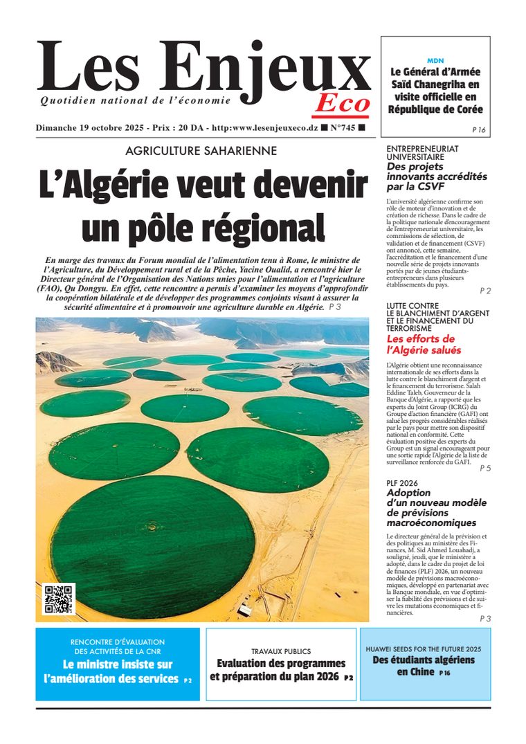 Une du journal Les Enjeux Eco numéro 745
