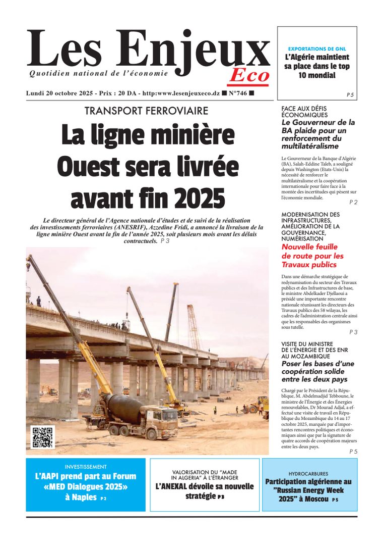 Une du journal Les Enjeux Eco numéro 746