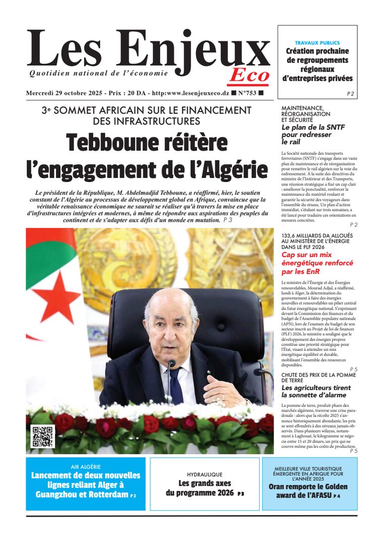 Une du journal Les Enjeux Eco numéro 753