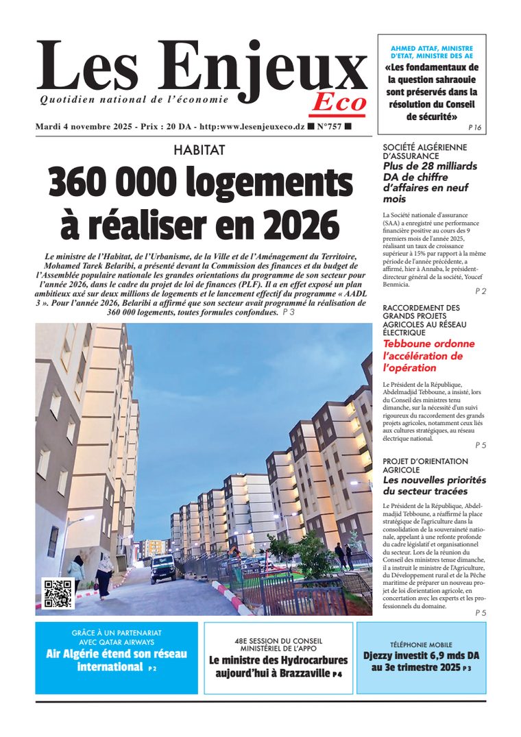 Une du journal Les Enjeux Eco numéro 757