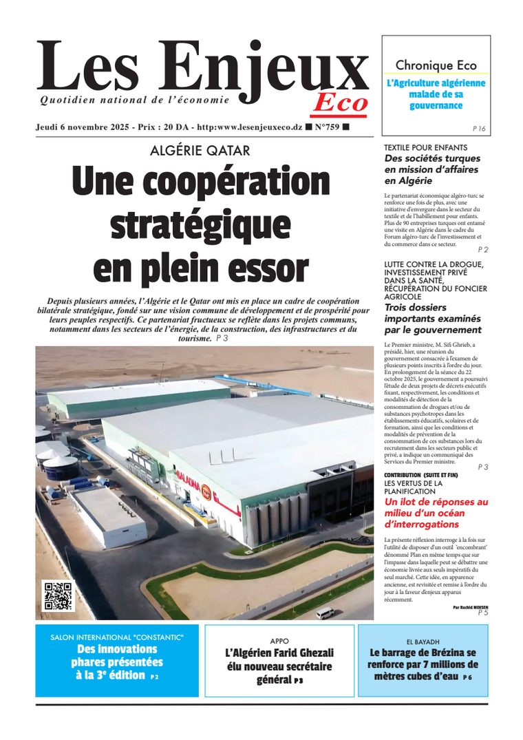 Une du journal Les Enjeux Eco numéro 759