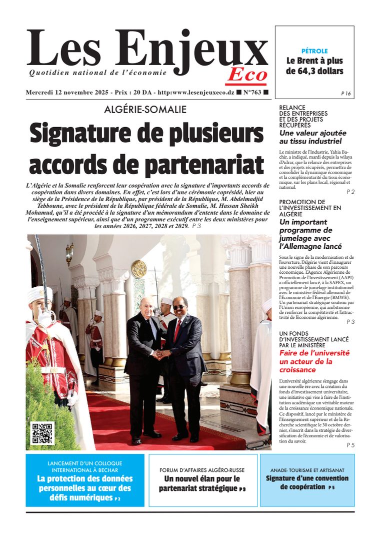 Une du journal Les Enjeux Eco numéro 763