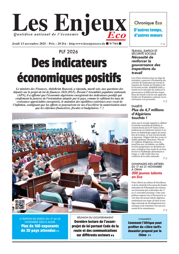 Une du journal Les Enjeux Eco numéro 764