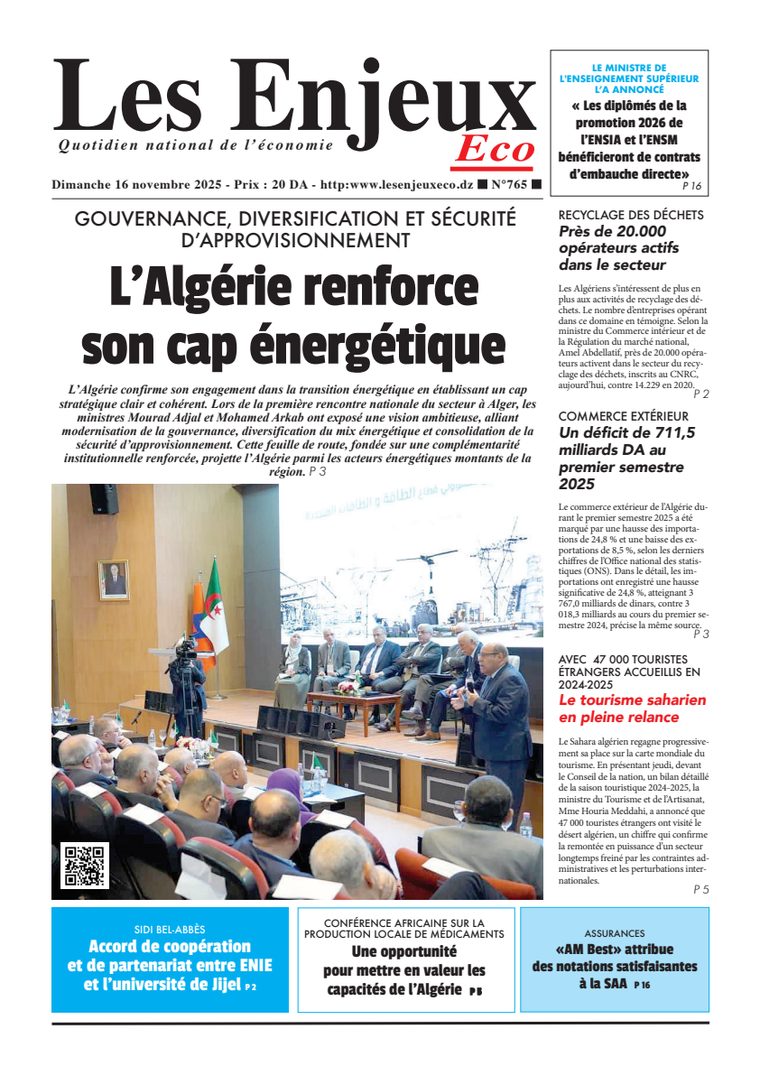 Une du journal Les Enjeux Eco numéro 765