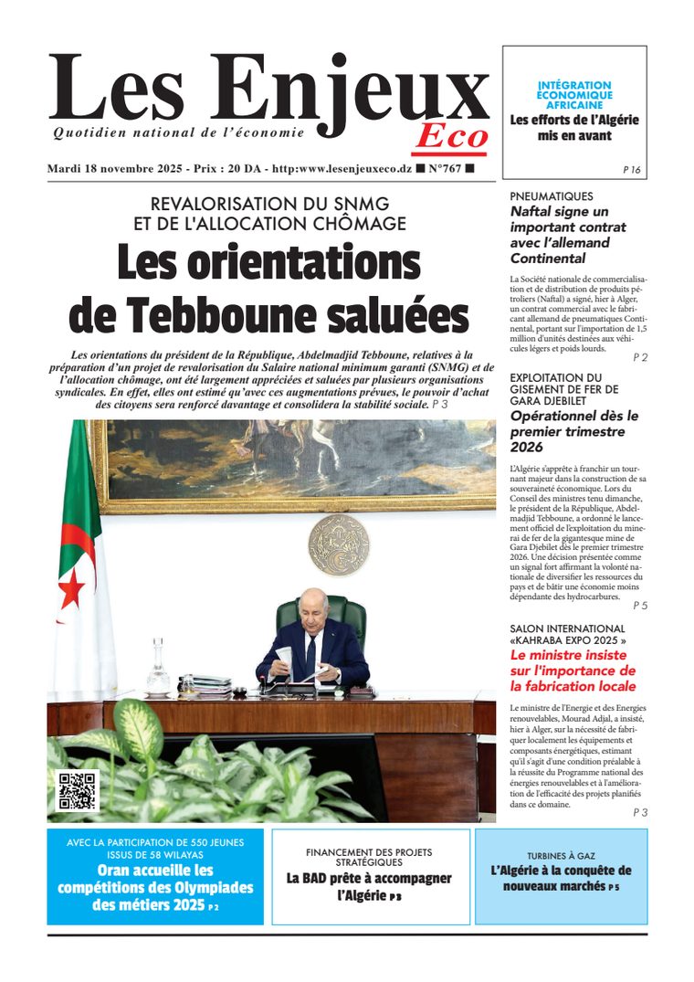 Une du journal Les Enjeux Eco numéro 767