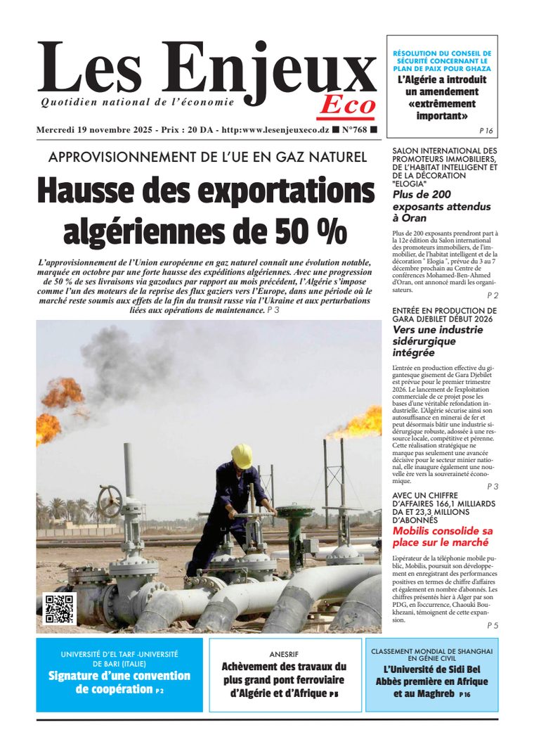 Une du journal Les Enjeux Eco numéro 768