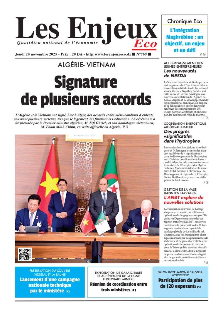Une du journal Les Enjeux Eco numéro 769