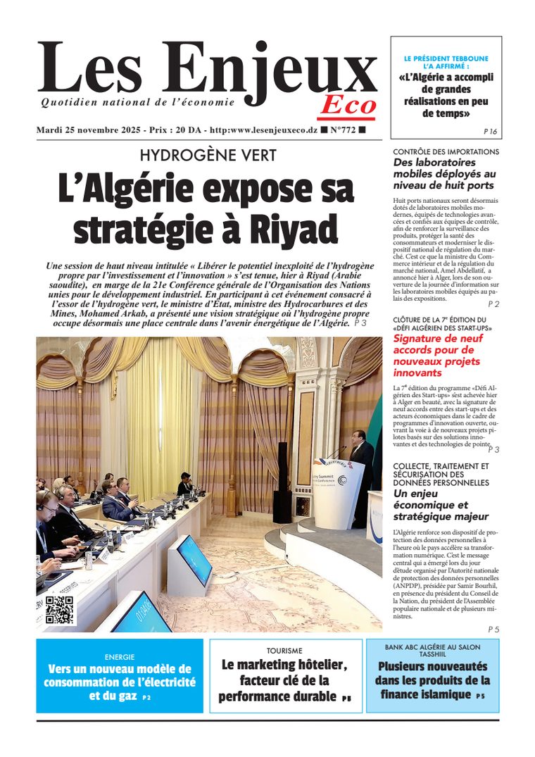 Une du journal Les Enjeux Eco numéro 772