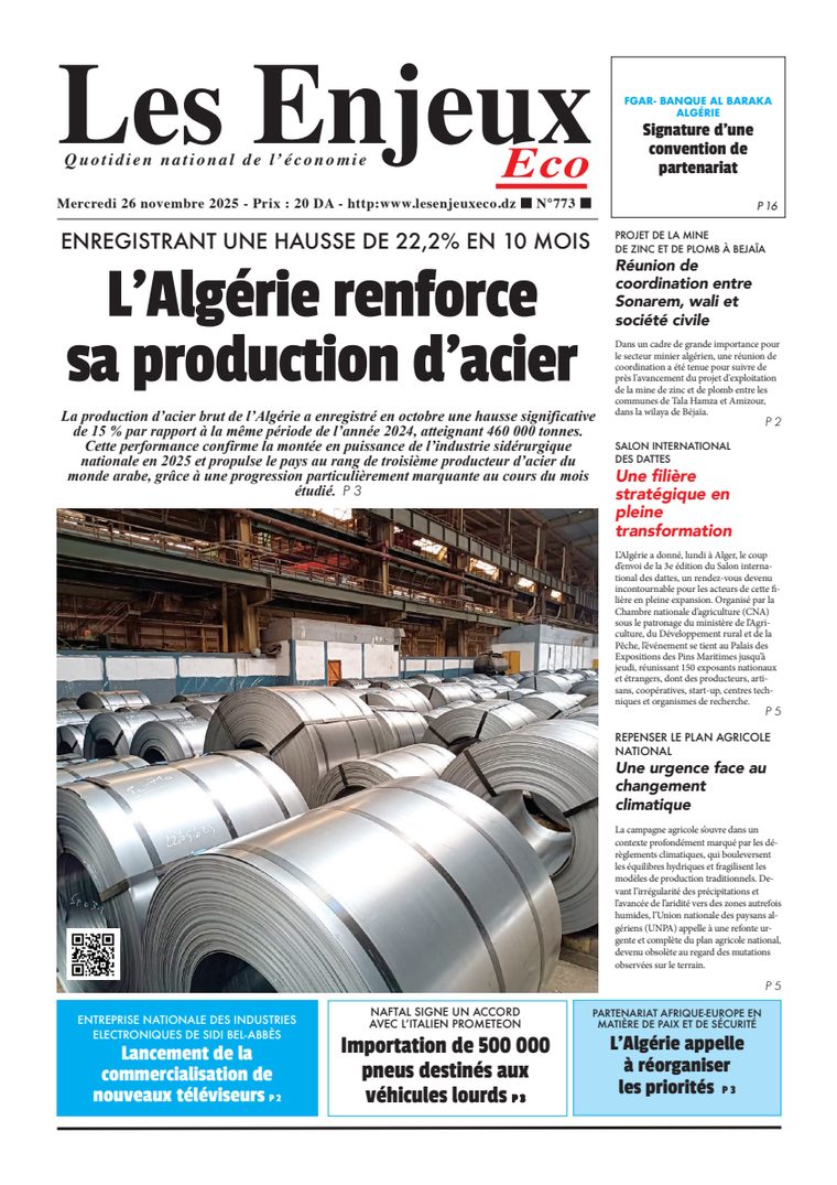 Une du journal Les Enjeux Eco numéro 773