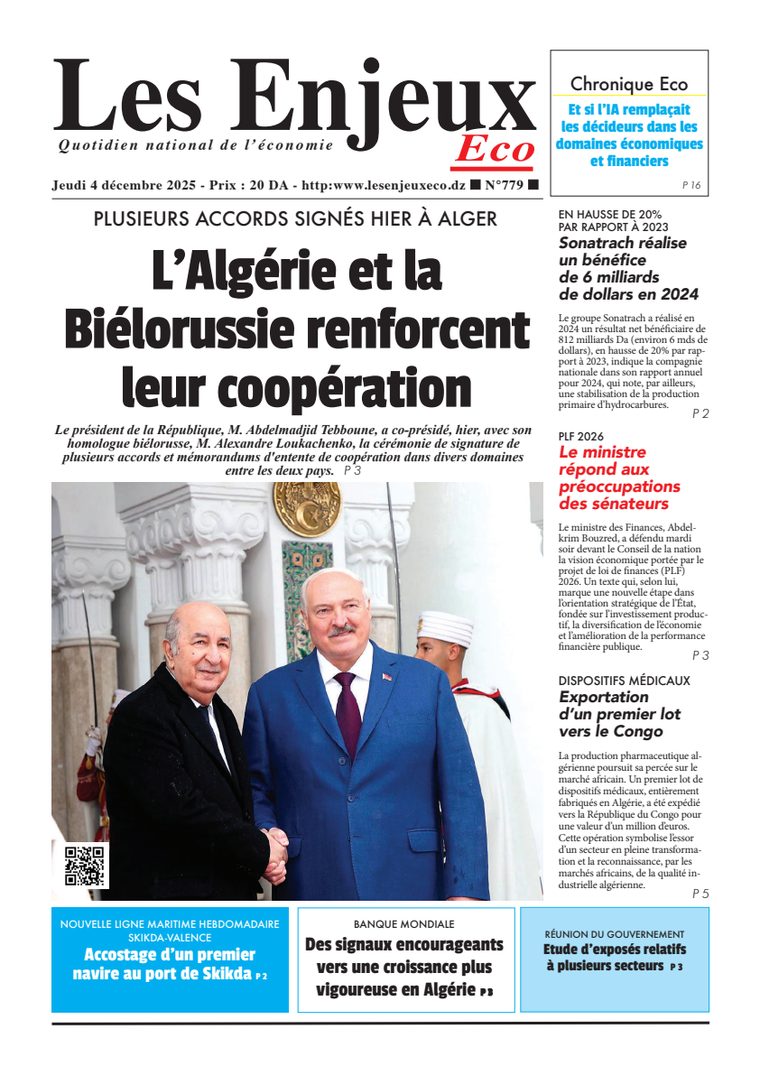 Une du journal Les Enjeux Eco numéro 779