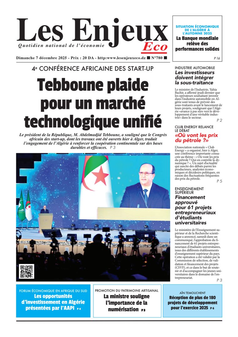 Une du journal Les Enjeux Eco numéro 780