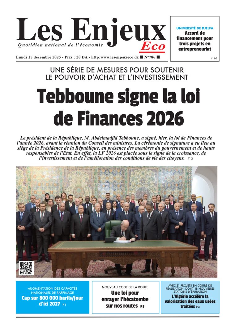 Une du journal Les Enjeux Eco numéro 786
