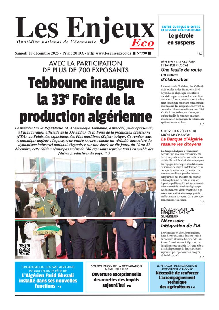 Une du journal Les Enjeux Eco numéro 790
