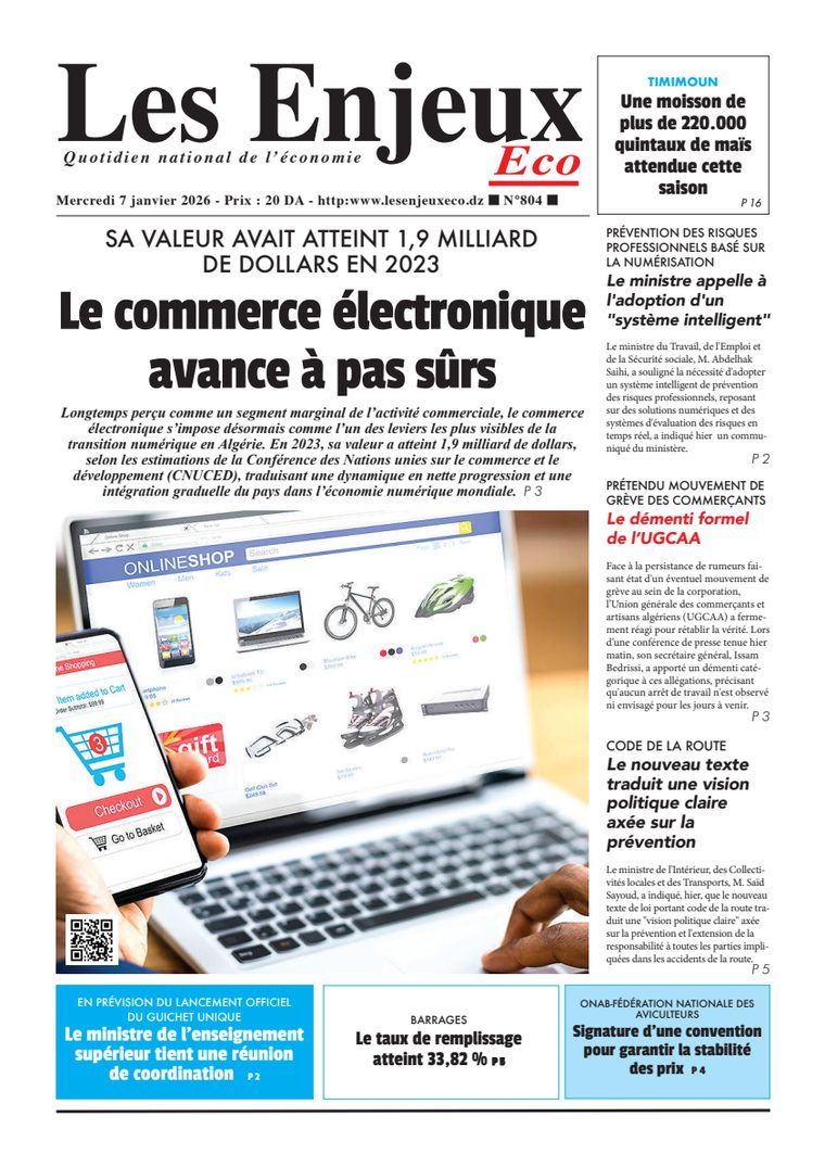 Une du journal Les Enjeux Eco numéro 804